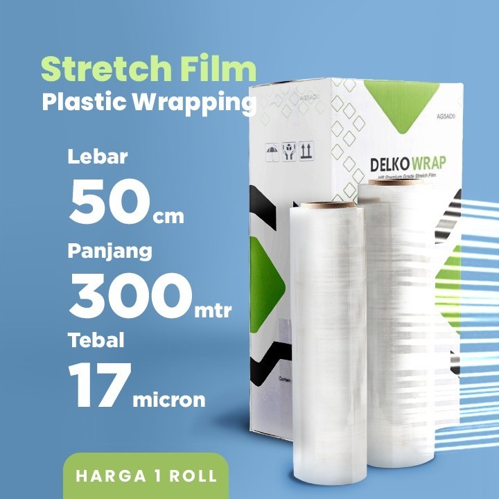 Jual Plastik Wrapping Bening 17um x 50cm x 300m Stretch Film Wrapping ...