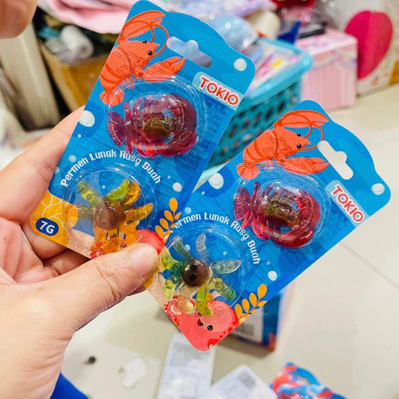 Jual permen jelly gummy bentuk lobster dan spider Shopee Indonesia