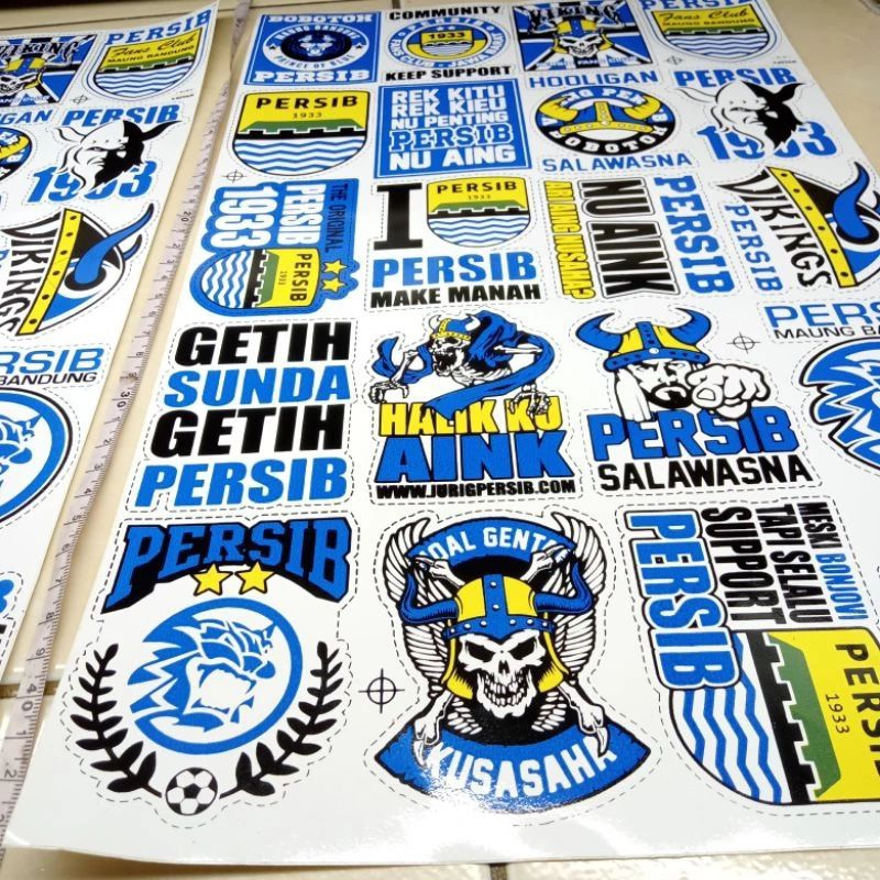 Jual Stiker Persib Bandung 1 Lembar lengkap / Stiker logo keren Persib ...