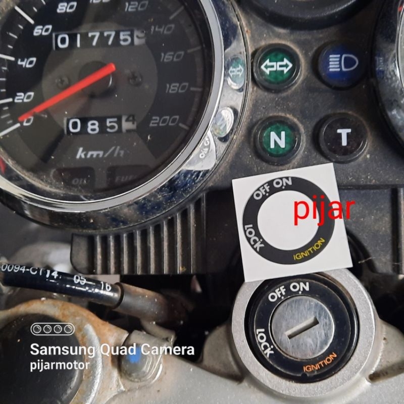 Jual Stiker Label Ignition Lock On Off Kunci Kontak Kawasaki Ninja 150 ...