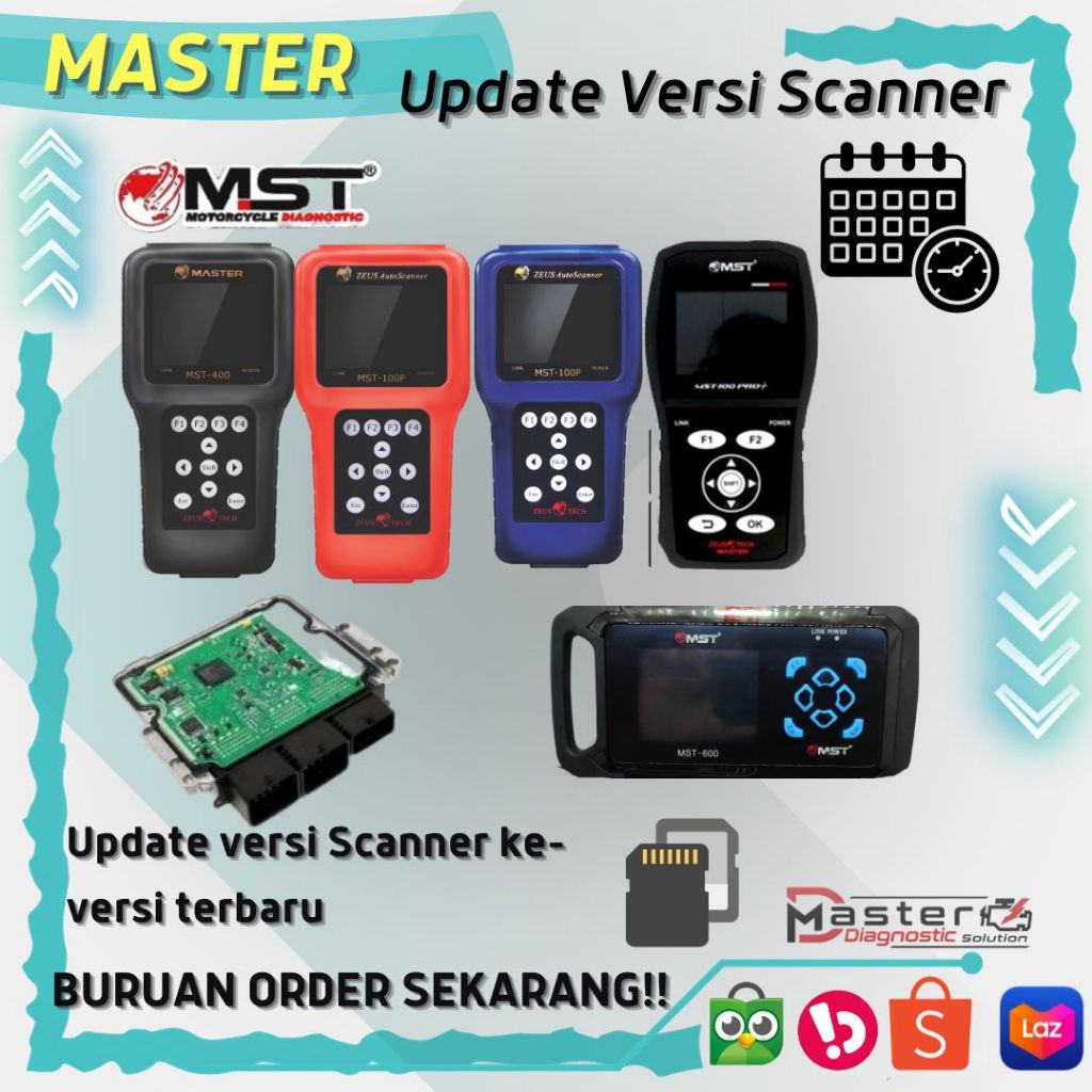 Jual Software Update Versi Scanner Motor Injeksi Master Zeus MST Series ...