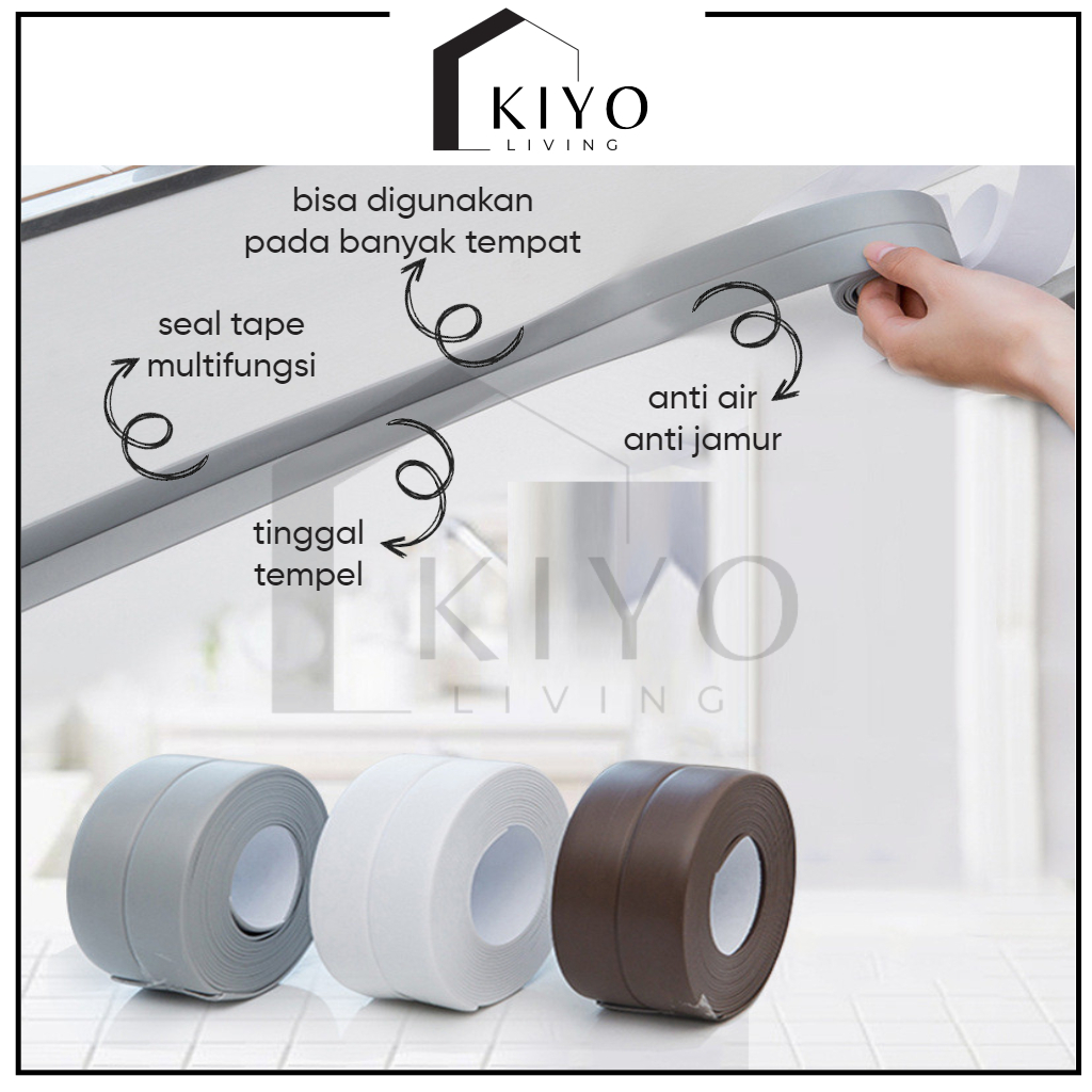 Jual Kiyo Seal Tape Protection Penutup Celah Siku Wastafel Dapur Karet Pintu Anti Jamur Air 3577