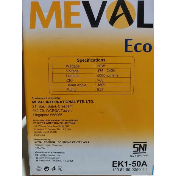 Jual MEVAL Lampu LED KAPSUL ECO WHITE 20W, 30W, 40W, 50W | Shopee Indonesia