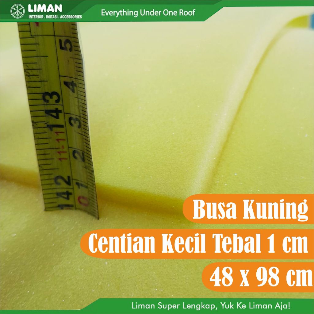 Jual Centian Kecil Tebal 1x48x98 Cm Kuning / Busa Lembaran PU Foam ...