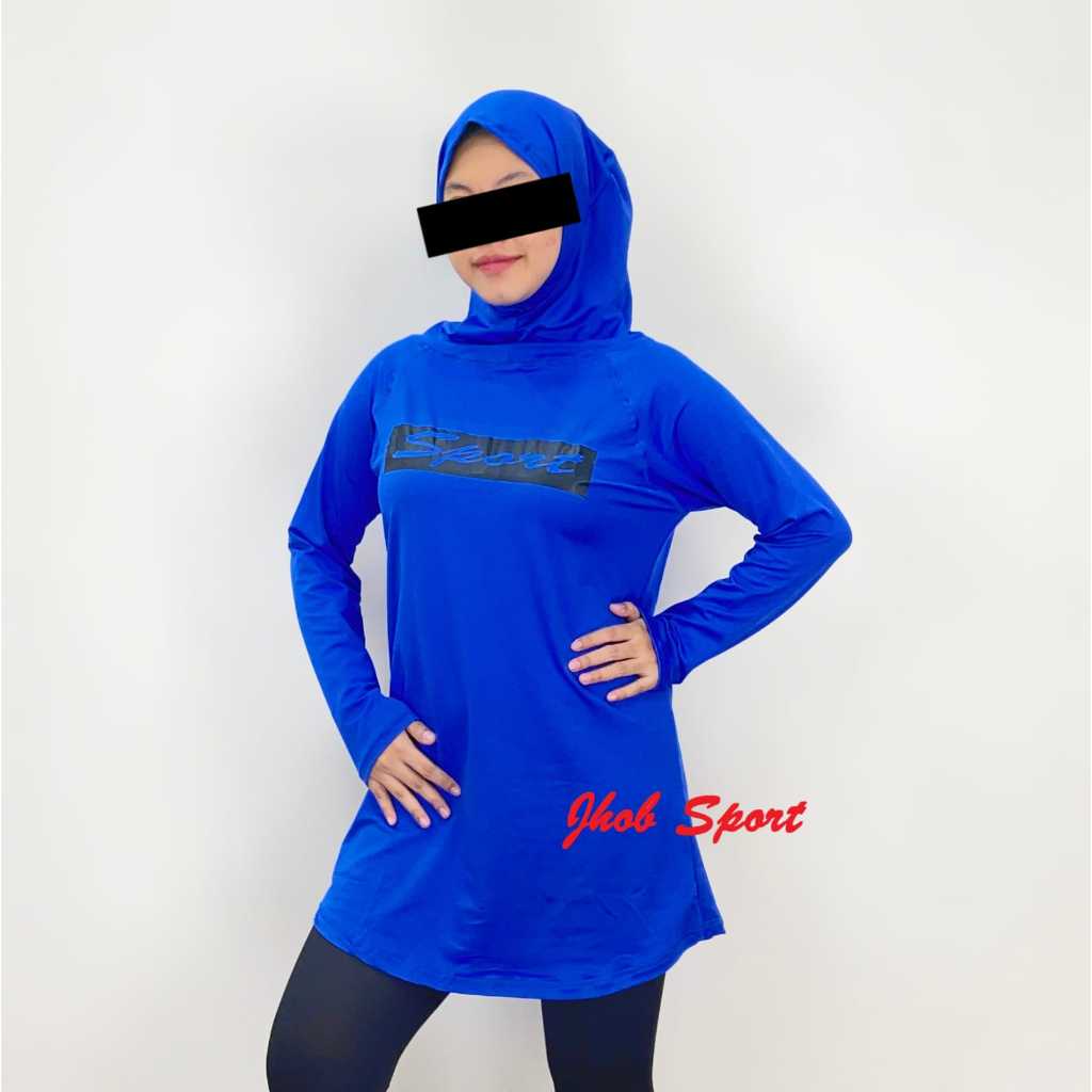 Jual ATASAN SENAM MUSLIMAH ZUMBA/PAKAIAN SENAM HIJAB/BAJU SENAM