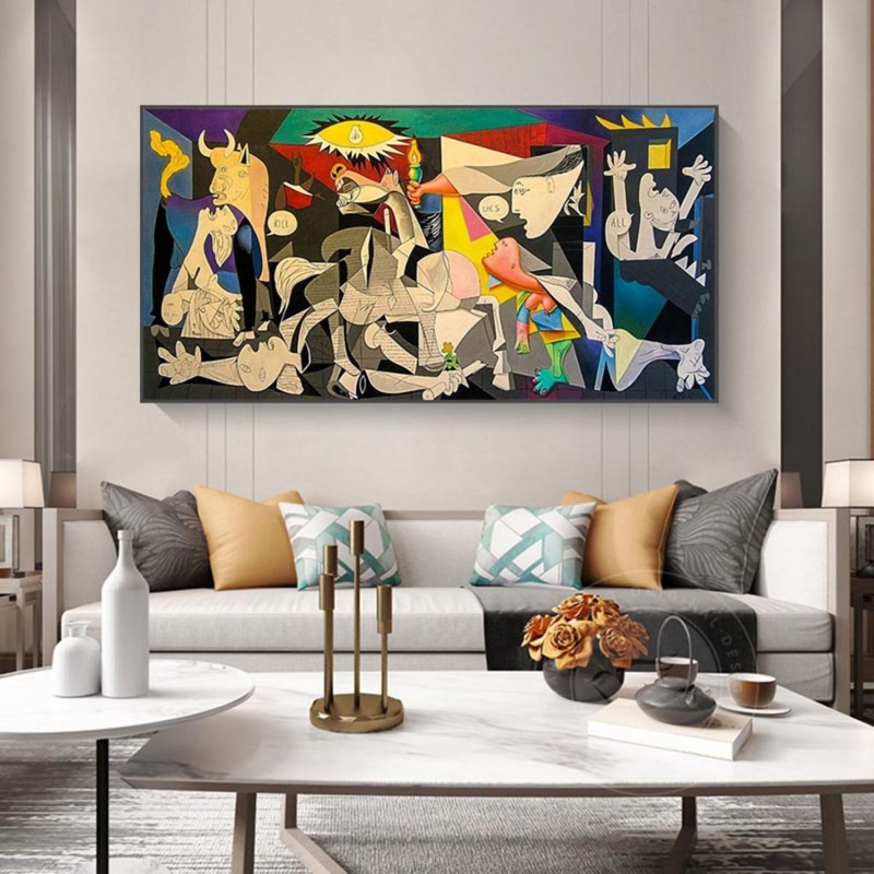 Jual Lukisan Abstrak Ruang Tamu Minimalis art | Shopee Indonesia