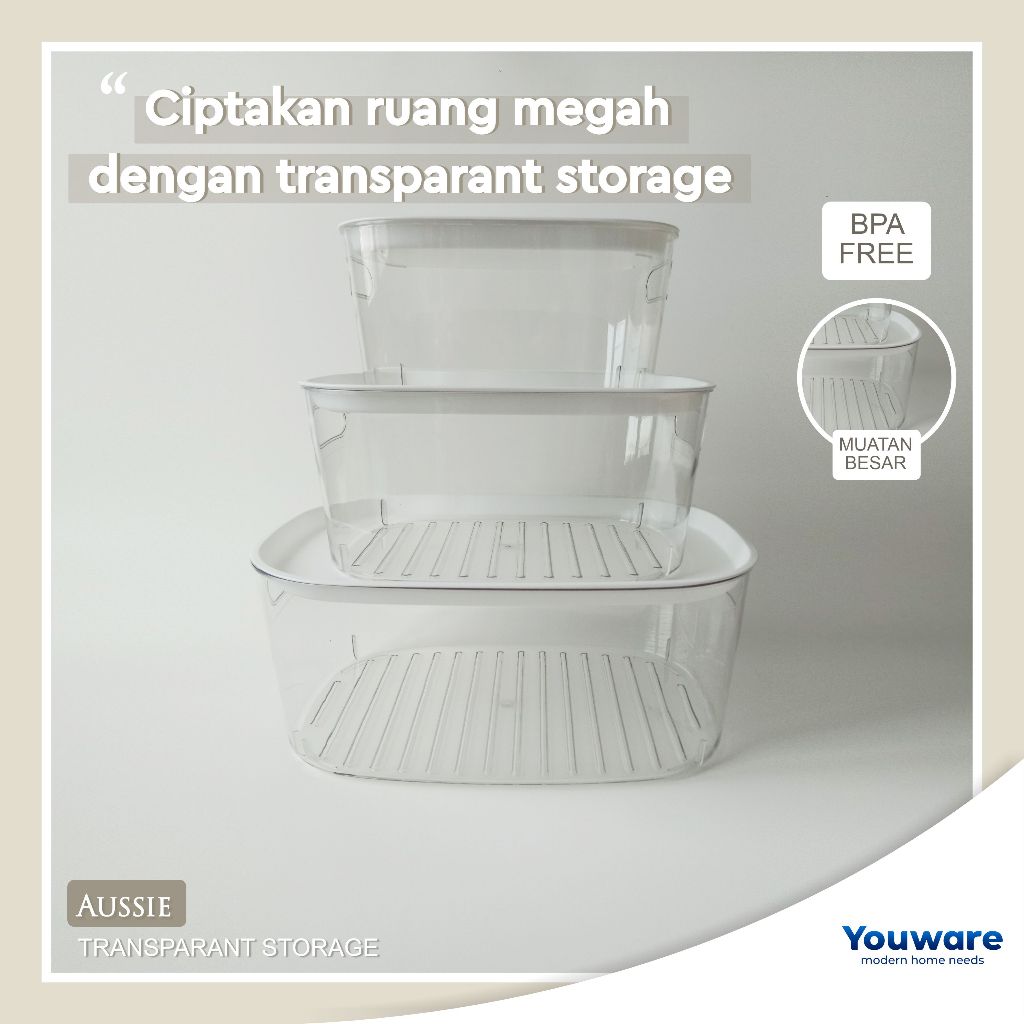 Jual Youware Aussie Kotak Penyimpanan Makanan Kulkas Refrigerator Box Kontainer 2510