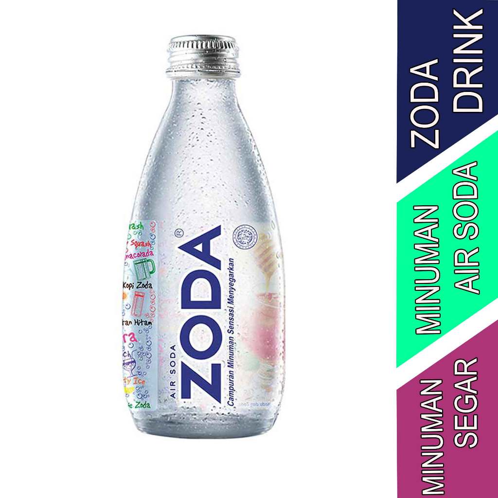 Jual Air Soda Kemasan Botol - Zoda - Minuman Beverages - 250ml | Shopee ...