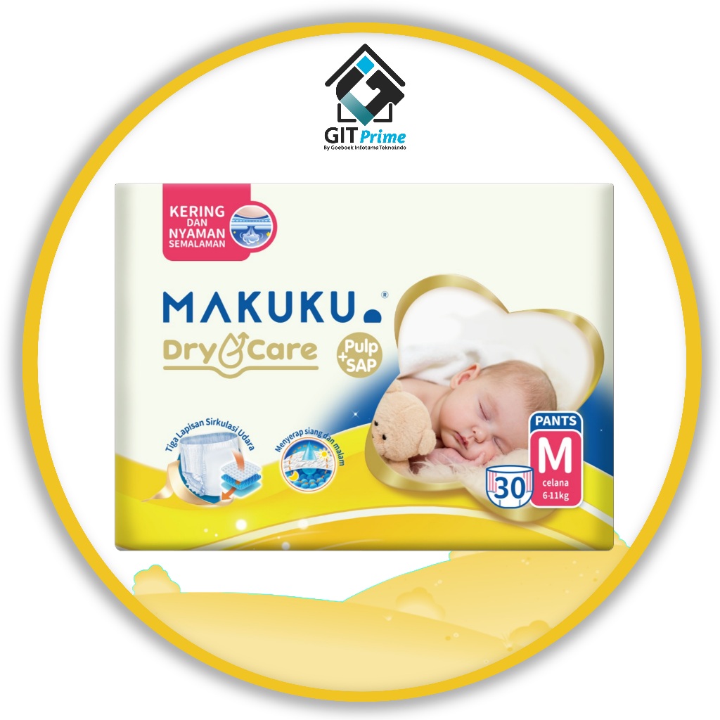 Jual Makuku DRY CARE M30 30 Popok Pulp + SAP M30 Pants Celana isi 30 ...