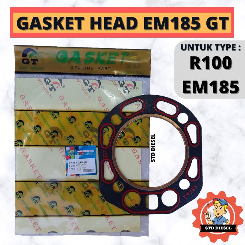 Jual GASKET HEAD MERK GT R100 EM185 PAKING PECKING PACKING KOP HED HET ...