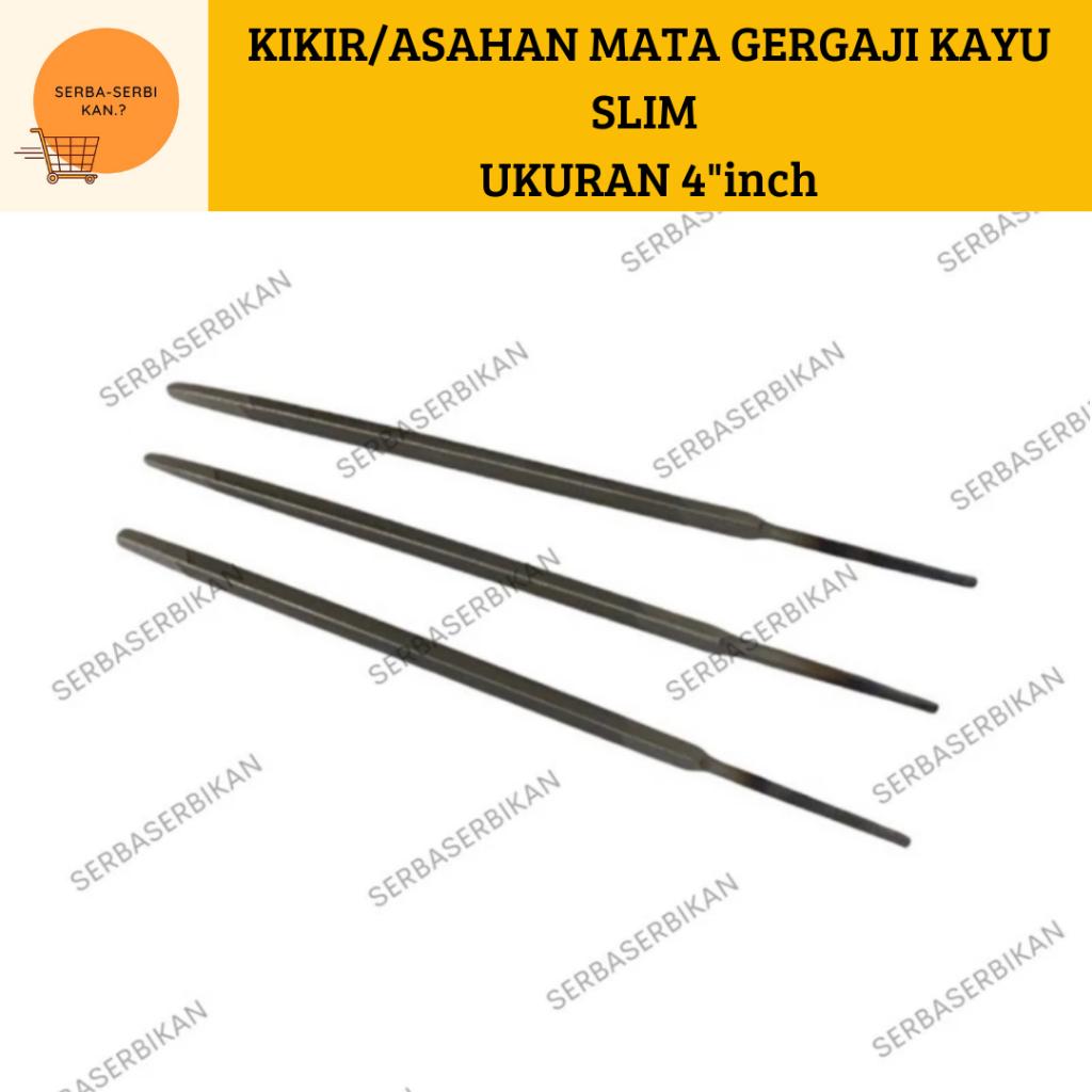 Jual Kikir Gergaji Kayu Segitiga Slim 4 Seperti Cap Baut Taper Saw