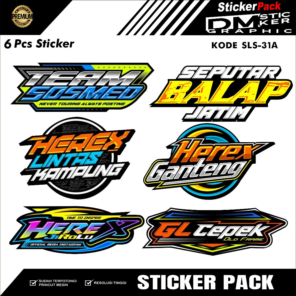 Jual STICKER TREND TIKTOK HOLOGRAM 10 RIBU DAPAT 6 PCS KODE SLS-31 ...