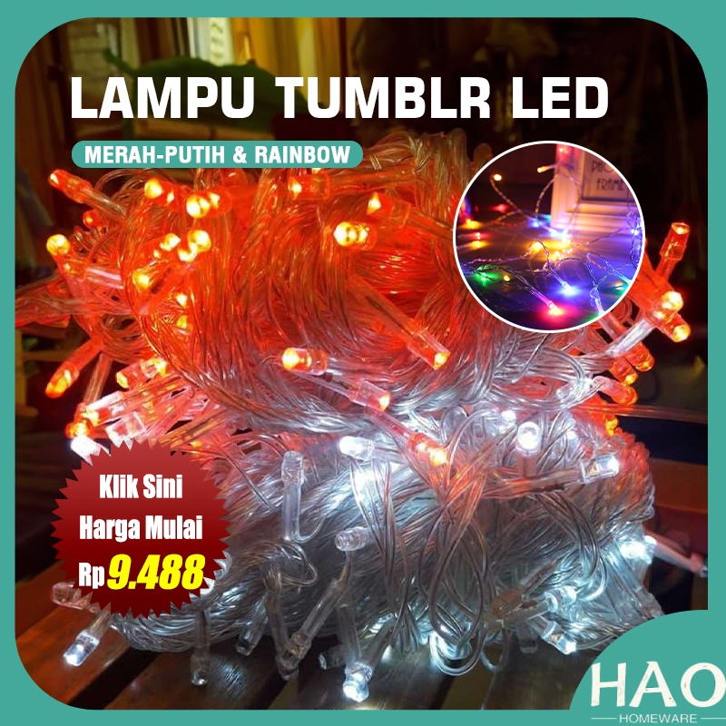 Lampu Tumblr Merah-Putih & RGB / 17 Agustus / Lampu LED Natal / Fairy Lights Warna Rainbow / Lampu Dekorasi
