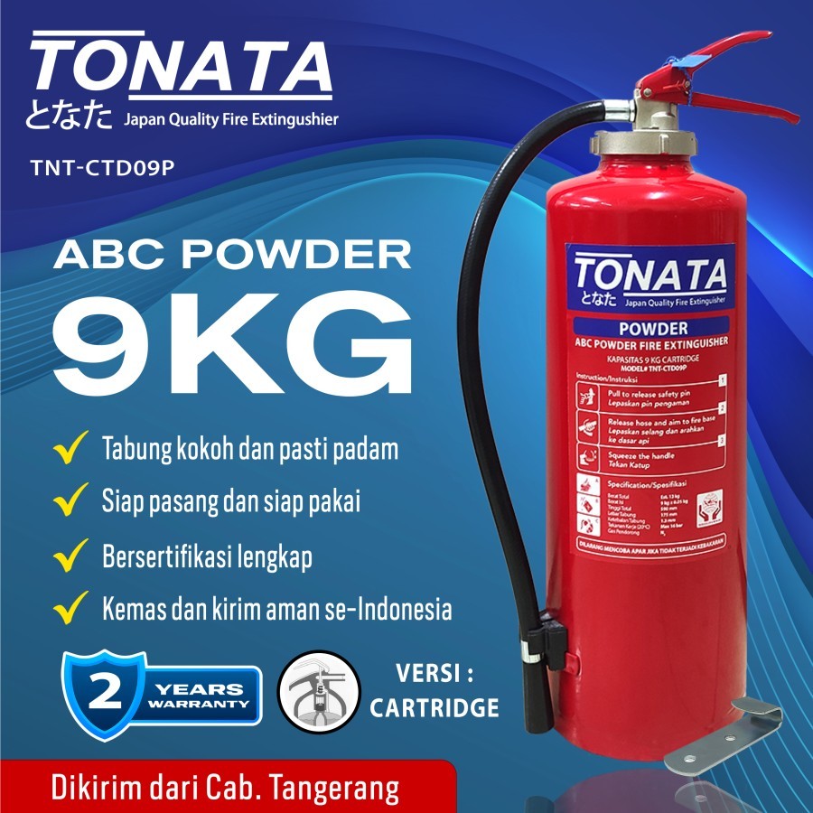 Jual APAR 9KG Bubuk ABC Powder Tonata / Set Komplit Cartridge 9 Kg ...