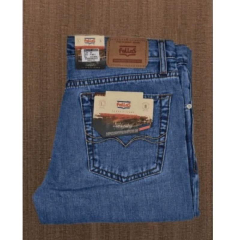 CELANA JEANS FALLAS CELANA JEANS PRIA KAKI REGULER