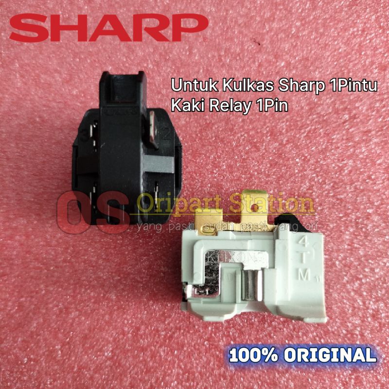 Jual PTC OVERLOAD PROTECTOR DAN RELAY KULKAS SHARP 1 PINTU ORIGINAL