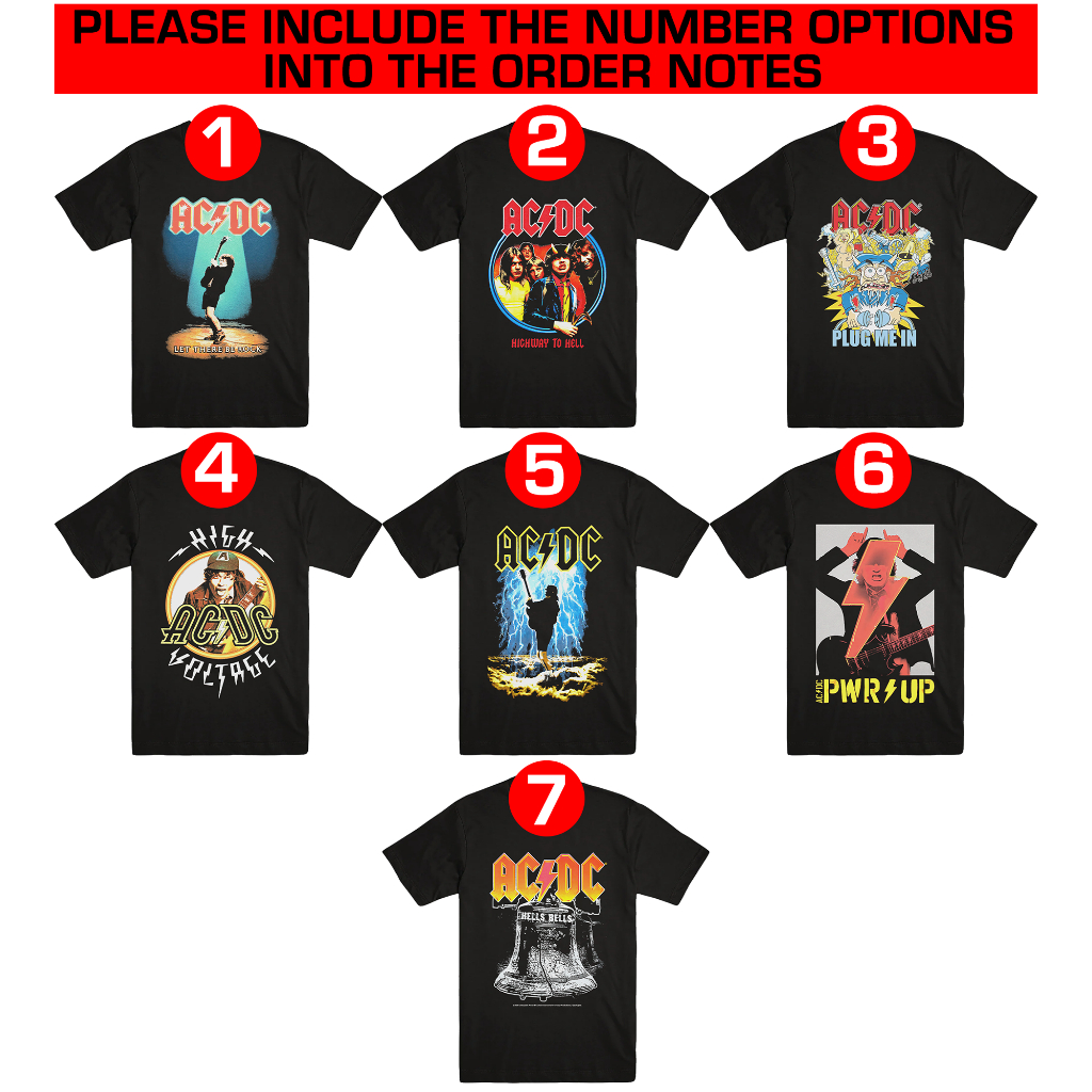 Jual ACDC AC/DC T-SHIRT BAND ROCK N ROLL MERCHANDISE