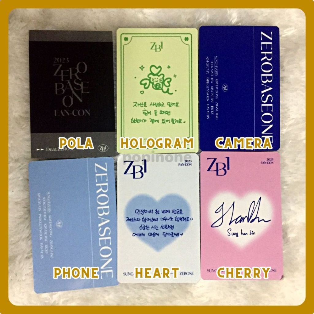 Jual OFFICIAL PHOTOCARD ZB1 ZEROBASEONE MD MERCH FANCON TC TRADING CARD ...