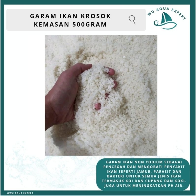 Jual GARAM IKAN KROSOK/ES PUTAR 500gram MENCEGAH PENYAKIT IKAN FISH ...