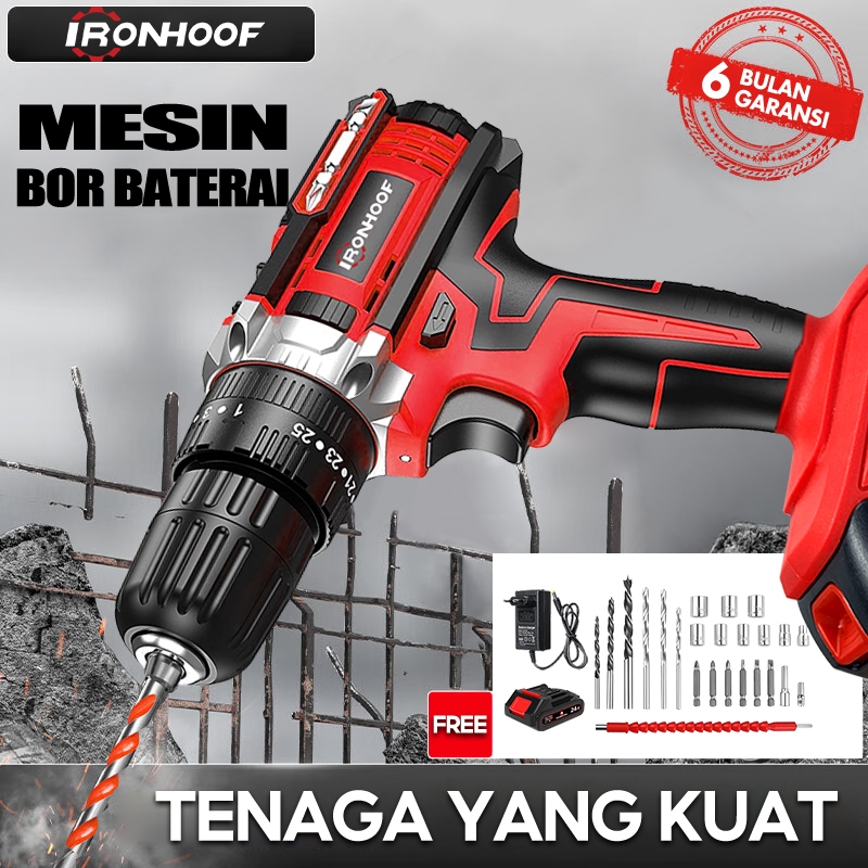 Jual Mesin Bor Impact Drill / Bor Baterai / Bor Tanpa Kabel / Bor ...