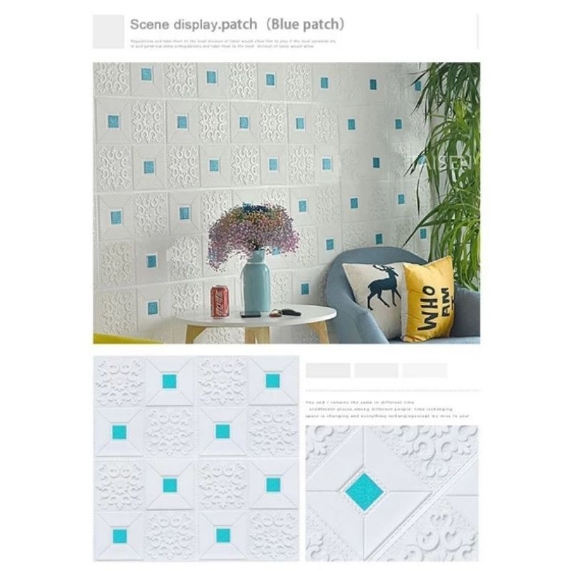 Jual WALLPAPER 3D FOAM MOTIF BATIK WALLSTICKER 70X70CM WALL STIKER ...