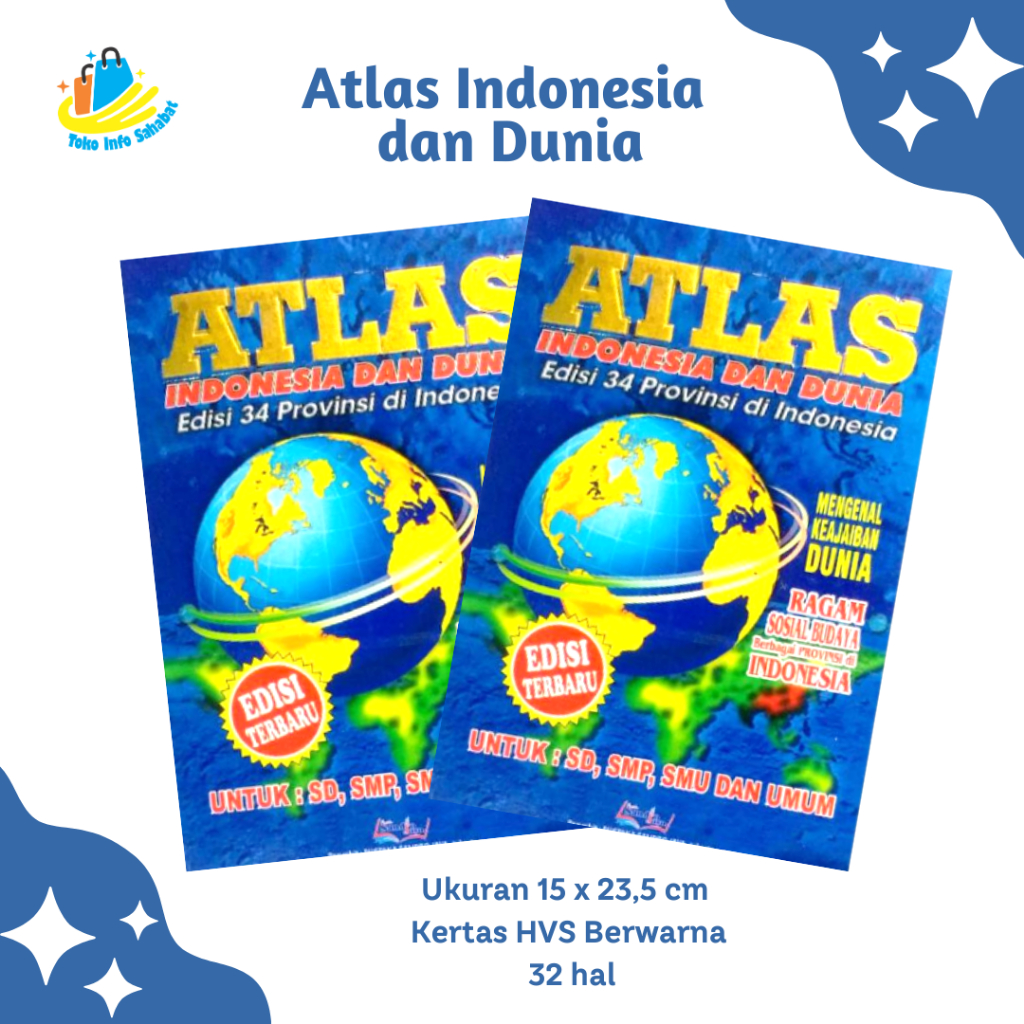 Jual Buku Atlas Indonesia Dan Dunia 34 Provinsi Di Indonesia Edisi ...