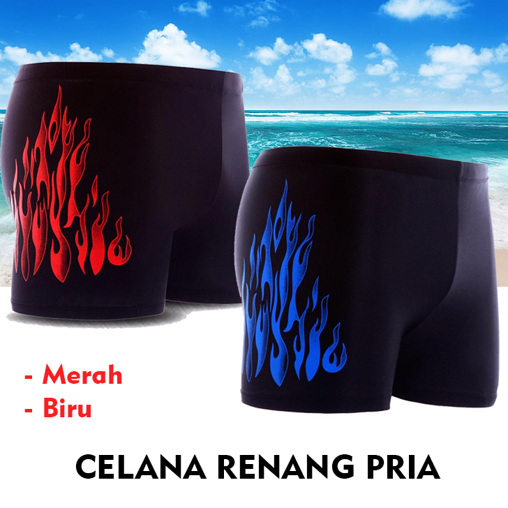 Jual Celana Renang Pria Dewasa Fire Swimsuit Men Swimming Trunk