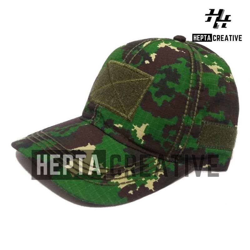 Jual [HEPTA CREATIVE] TOPI TACTICAL VELCRO MOTIF LORENG NKRI TOPI ...