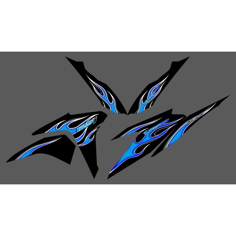 Jual Striping Sticker Transparan Honda Vario KZR/Bolham 125 motif api ...