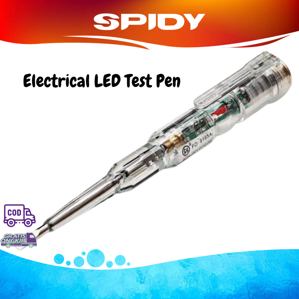 Jual SPIDY Electrical LED Test Pen Obeng Tespen Arus Listrik Kabel ...