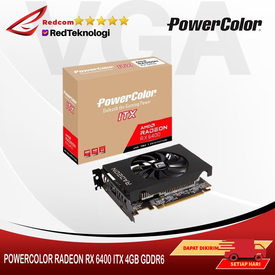 Jual POWERCOLOR RADEON RX 6400 ITX 4GB GDDR6 | Shopee Indonesia