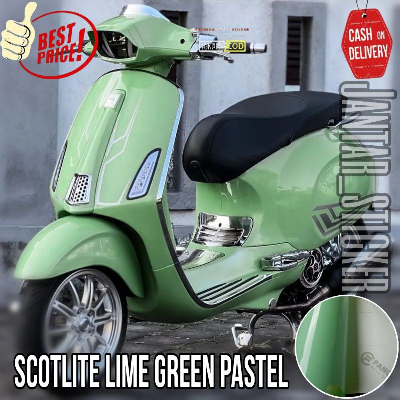 Jual Sticker Scotlite Hijau Sage Pastel Glossy Premium Lebar 50 cm ...