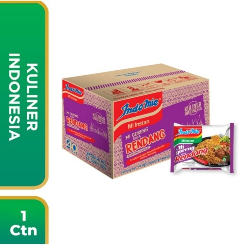 Jual Indomie Goreng Rendang 91g ( satu dus isi 40 bungkus ) | Shopee ...
