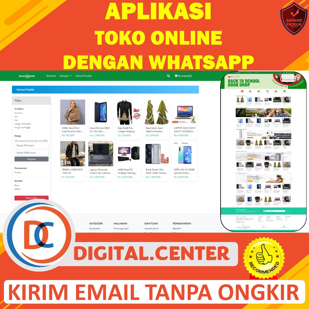 Jual Aplikasi Web Toko Online Dengan Cekhout WhatsApp - Sourcode Toko ...