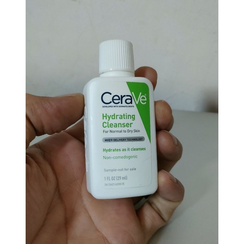 Jual cerave hydrating facial cleanser 29ml ( travel size ) Shopee