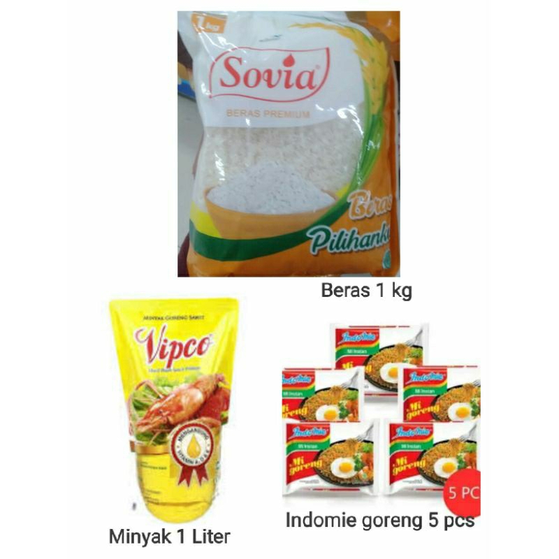 Jual Paket Sembako Hemat Beras Kg Minyak Liter Indomie Goreng Pcs Shopee Indonesia