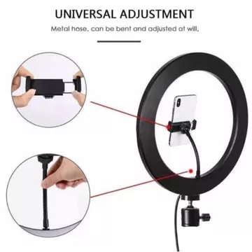 Paket Komplit Live Tripod Silver Pack Ringlight 26cm Pack Remote Bluetooth Make Up Vlog Selfie