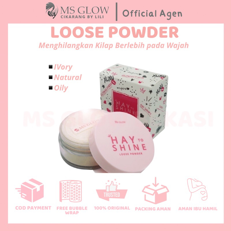 Jual Loose Powder Hay To Shine Natural Ivory Oily To Matte Ms glow ...
