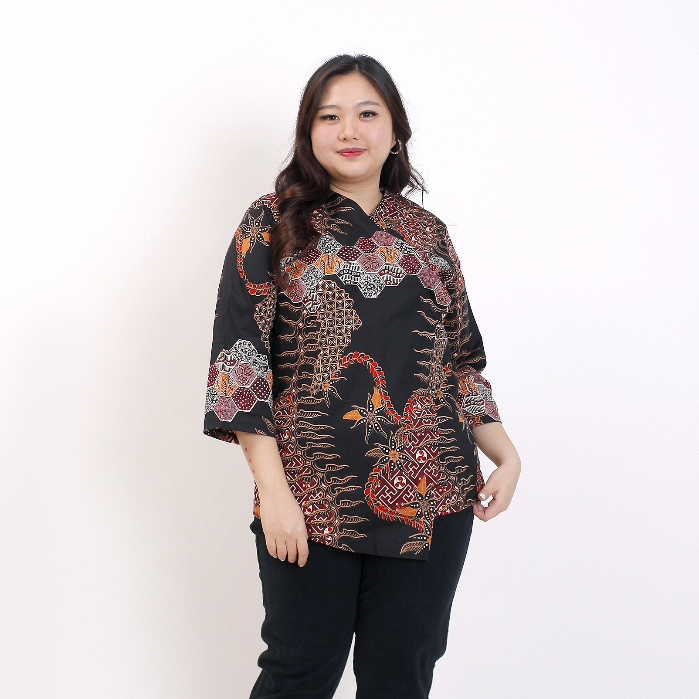 Jual Atasan Batik Blouse Batik Wanita Modern Etnik 187 Jumbo Big Size Ld 120cm Xxl Xxxl Lengan 5911