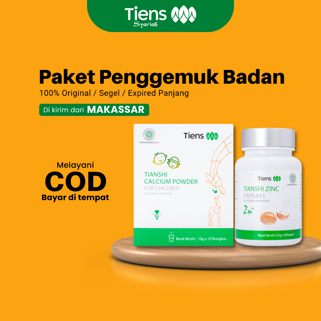 Jual Penggemuk Badan Tiens Original | Zinc Kapsul & Kalsium Children
