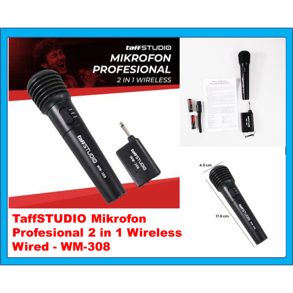 Jual Mikrofon Wireless Mic Microphone Karaoke Profesional Wireless MIC