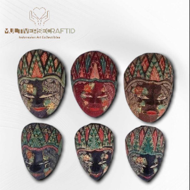 Jual Topeng Wayang Batik Panji Prada Size L by Multiverse Craft Id ...