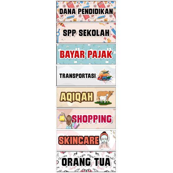 Jual A-ZAHRA STIKER DOMPET BUDGETING / KERTAS TANGGALAN 1-31 / STIKER ...