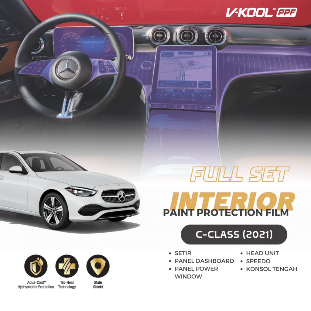 Jual VKOOL PPF Interior Protector Mercedes Benz C Class (2021) - Full ...