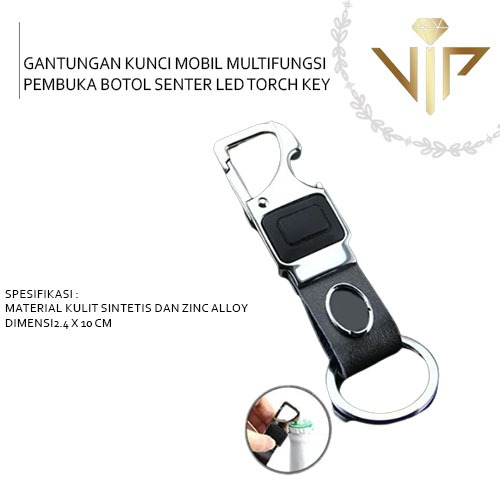 Jual VIP Gantungan Kunci Mobil Multifungsi Pembuka Botol Senter Led ...