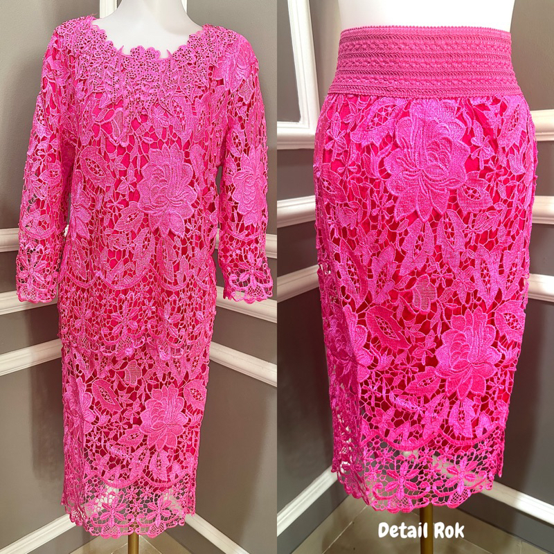 Jual 5501 SET WANITA SETELAN ROK 7/8 BRUKAT BROKAT RENDA PAKAIAN WANITA ...