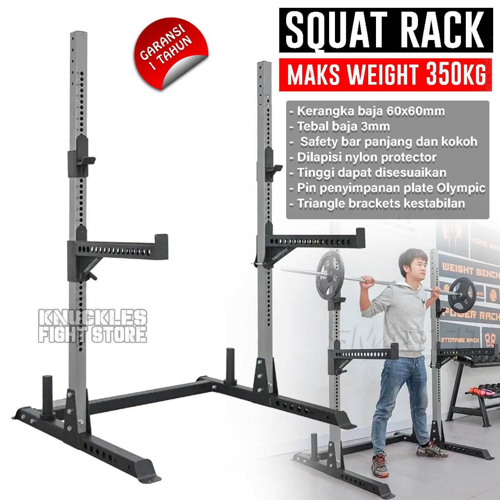 Jual Squat Rack Home Half Rack Gym, Squat Stand Alat Fitness Home Gym Bench Press Hook Shopee