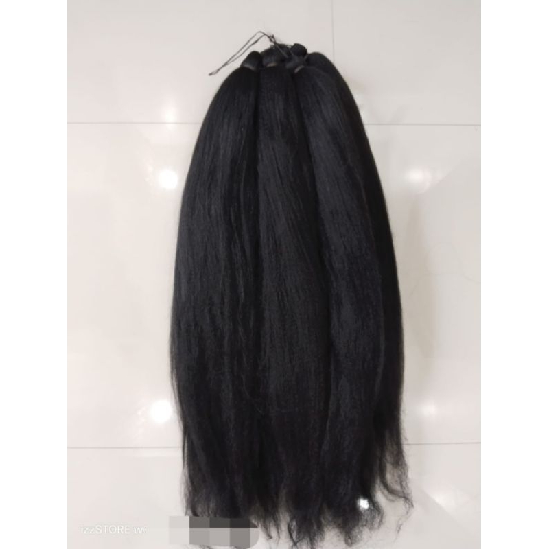 Jual Rambut Sambung Cemara tanpa tulang warna hitam | Shopee Indonesia