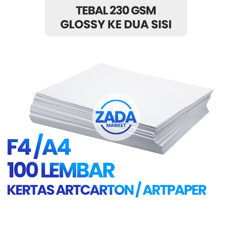 Jual 100 Lembar Kertas Art Carton Art Paper Gramasi Tebal 230 Gsm