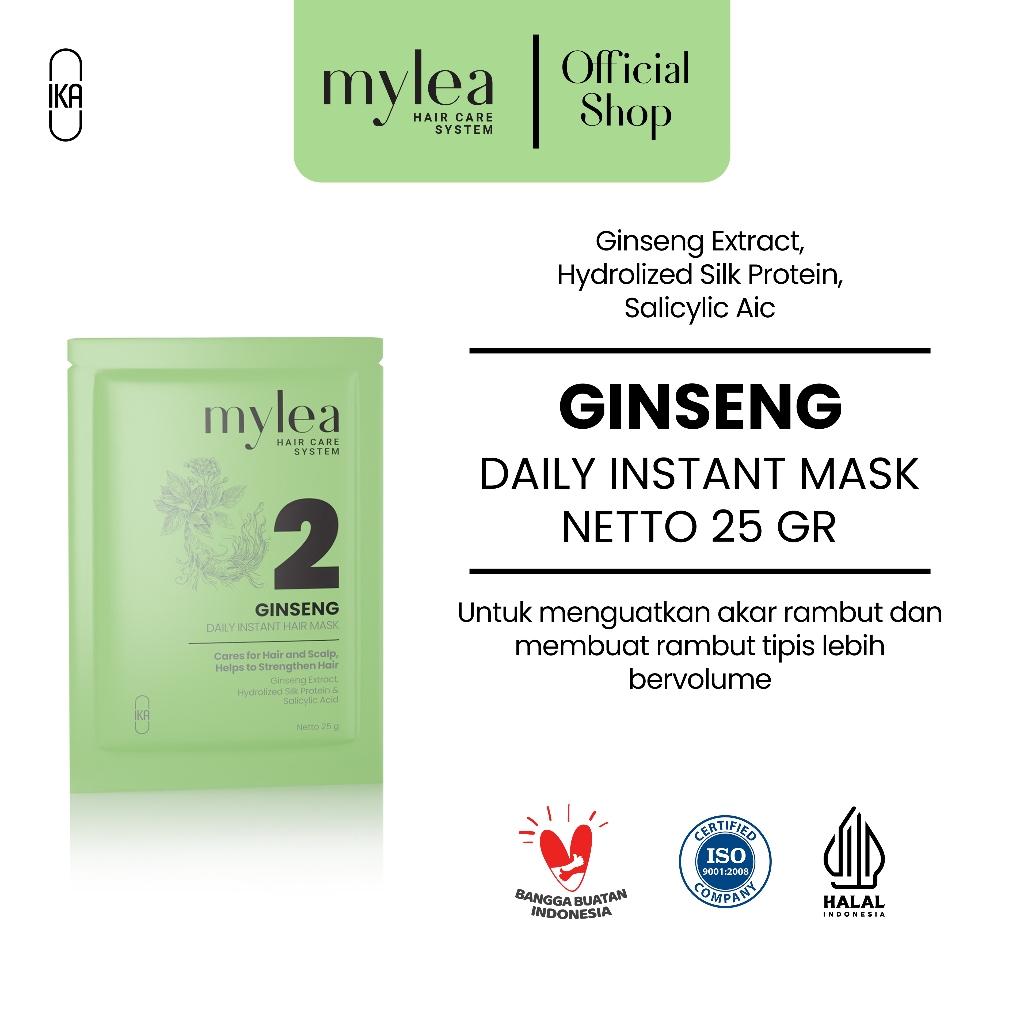 Jual NEW SACHET Mylea Ginseng Daily Instant Hair Mask 25gr for Normal